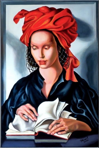 KOPIA OBRAZU TAMARY ŁEMPICKIEJ. MĄDROŚĆ TAMARA DE LEMPICKA